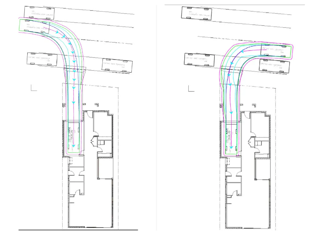 Summer Hill driveway swept path analysis